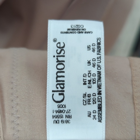46D Nude Glamorise Bra Minimalist Simple Basic Neutral - Picture 9 of 11